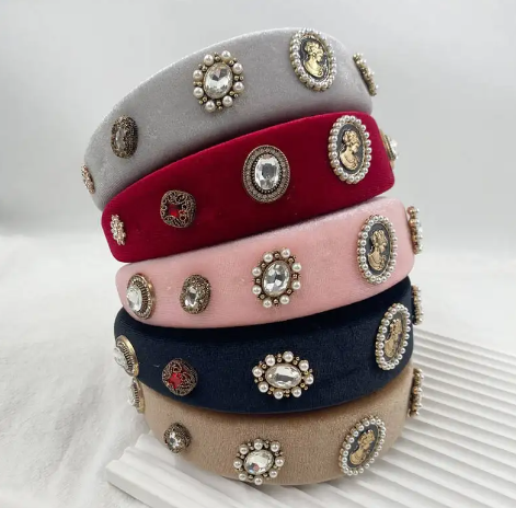 Women's headband with pearls