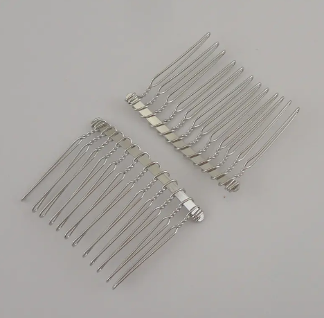 Solid Color Metal Hair Combs