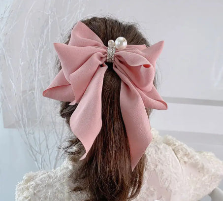 Women's Solid Chiffon Hair Clips