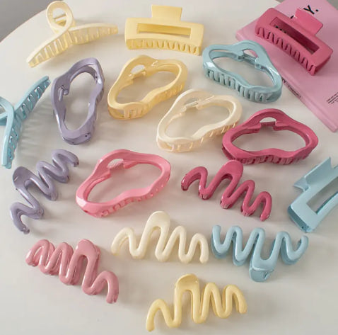 Candy colored hair clips