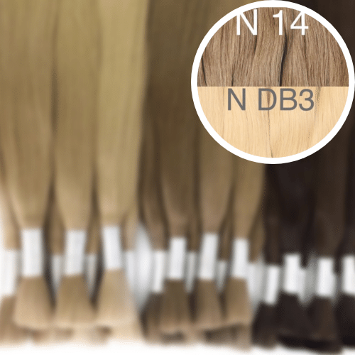 Raw Cut / Bulk Hair Color _14/DB3 GVA hair_One donor line.
