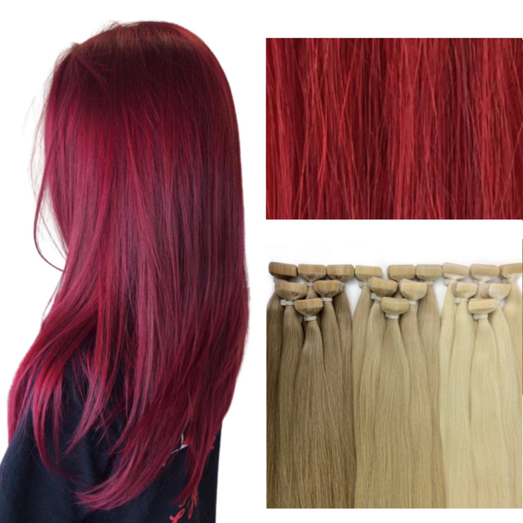 Tapes Red Brown GVA Hair New