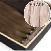 Tapes Color 60 ASH GVA hair_Luxury line.