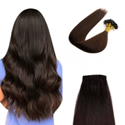 V tips Black and Dark Brown GVA Hair