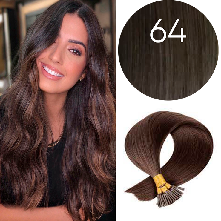 V tips Black and Dark Brown GVA Hair