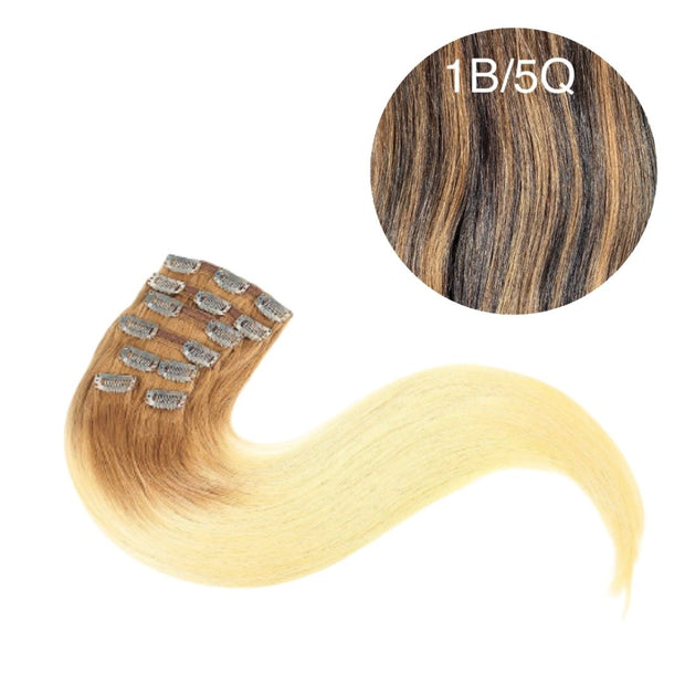 Hair Clips Color _1B/5Q GVA hair_Luxury line.