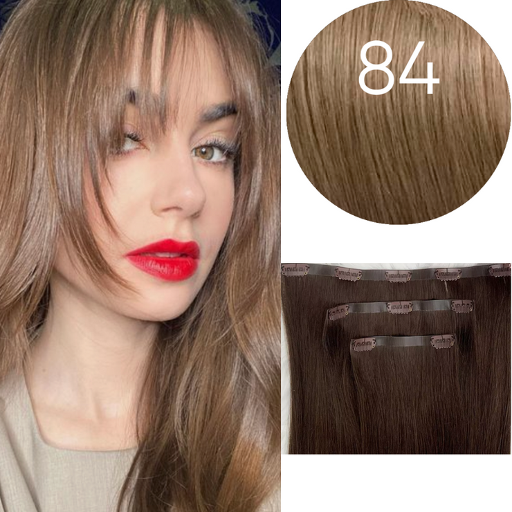 Clips Flat Weft color Light Brown