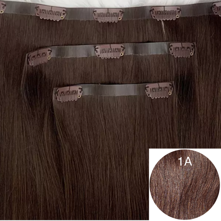 Clips Flat Weft color 1A Luxury line