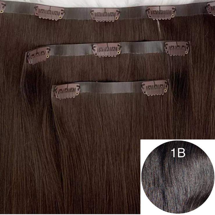 Clips Flat Weft color 1B Luxury line