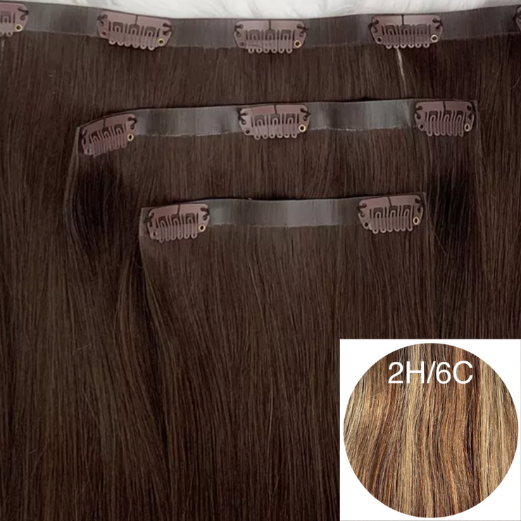 Clips Flat Weft color 2H/6C Luxury line