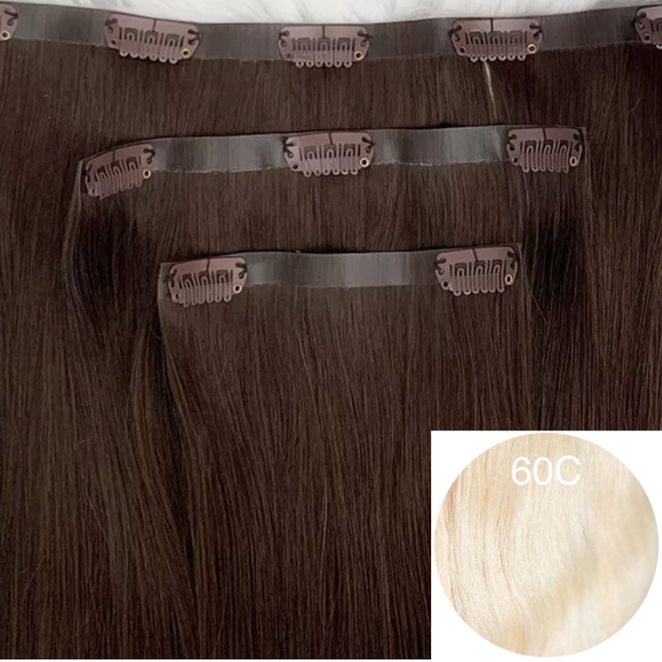 Clips Flat Weft color 60C Luxury line