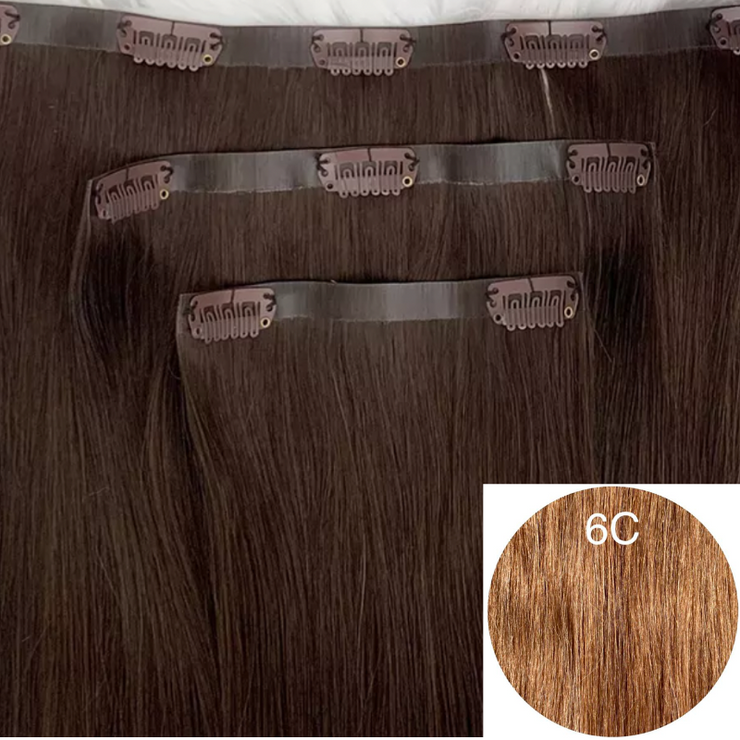 Clips Flat Weft color 6C Luxury line