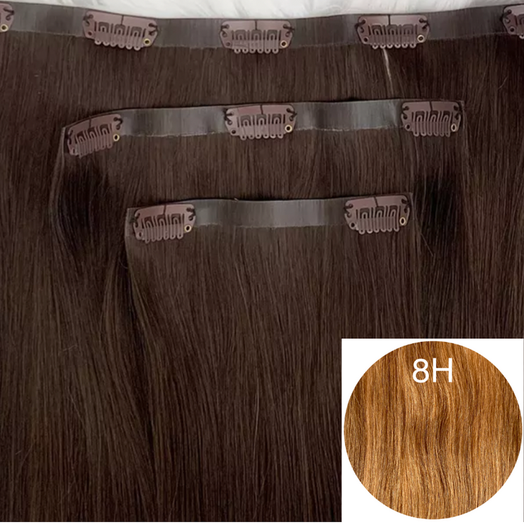 Clips Flat Weft color 8H Luxury line