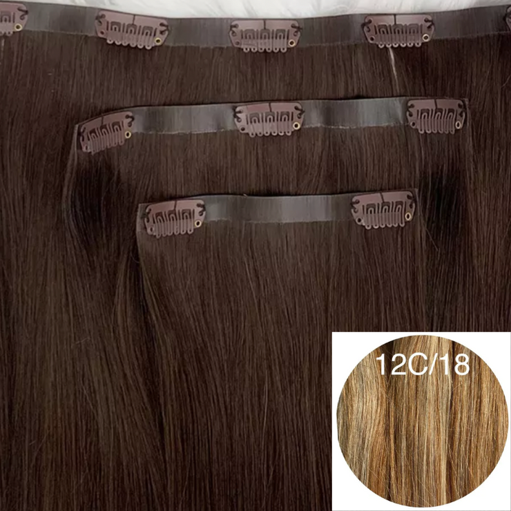 Clips Flat Weft color 12C/18 Luxury line