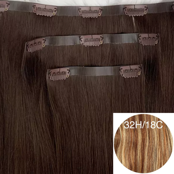 Clips Flat Weft color 32H/18C Luxury line