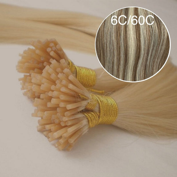 Micro links / I Tip Color _6C/60C GVA hair_Luxury line.