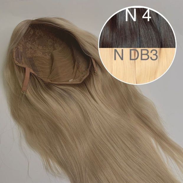 Wigs Color _4/DB3 GVA hair_One donor line.