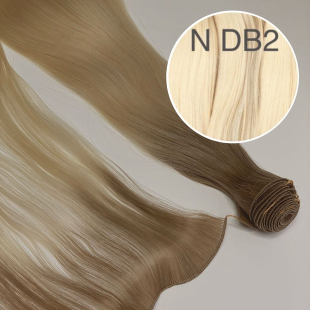 Hair Wefts Hand tied / Bundles Color DB2 GVA hair_One donor line.