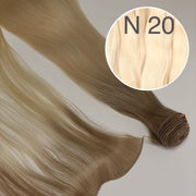 Hair Wefts Hand tied / Bundles Color 20 GVA hair_One donor line.