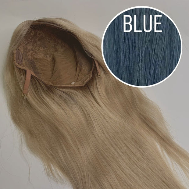Wigs Color BLUE GVA hair_One donor line.
