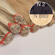 Hot Fusion, Flat Tip Color _2/DB3 GVA hair_One donor line.