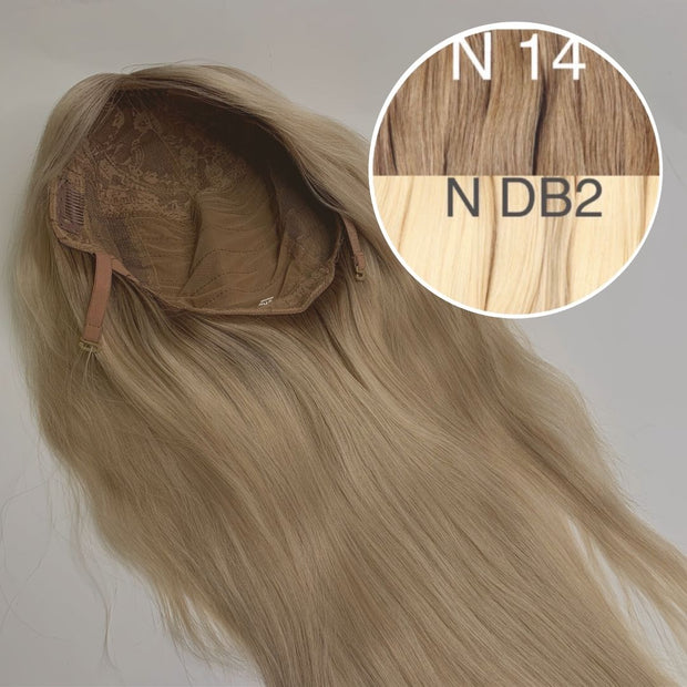 Wigs Color _14/DB2 GVA hair_One donor line.