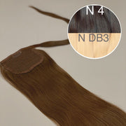 Hair Ponytail Color _4/DB3 GVA hair_One donor line.
