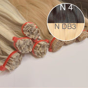 Hot Fusion, Flat Tip Color _4/DB3 GVA hair_One donor line.