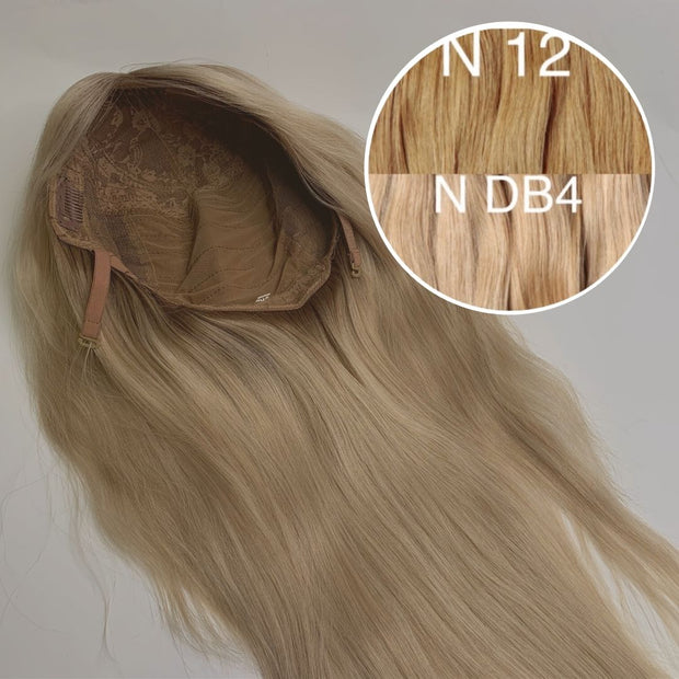 Wigs Color _12/DB4 GVA hair_One donor line.