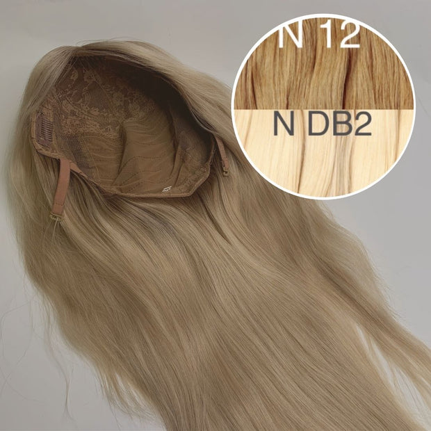 Wigs Color _12/DB2 GVA hair_One donor line.