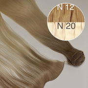 Hair Wefts Hand tied / Bundles Color _12/20 GVA hair_One donor line.