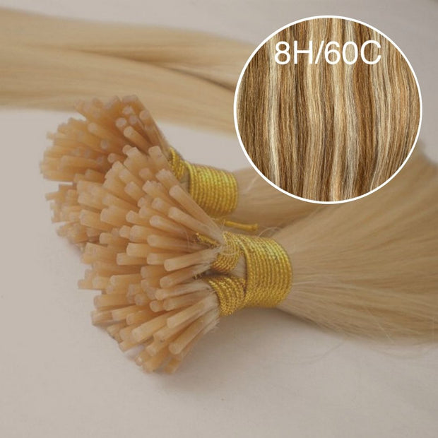 Micro links / I Tip Color _8H/60C GVA hair_Luxury line.