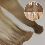 Hair Wefts Hand tied / Bundles Color _10/DB4 GVA hair_One donor line.