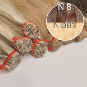 Hot Fusion, Flat Tip Color _8/DB3 GVA hair_One donor line.
