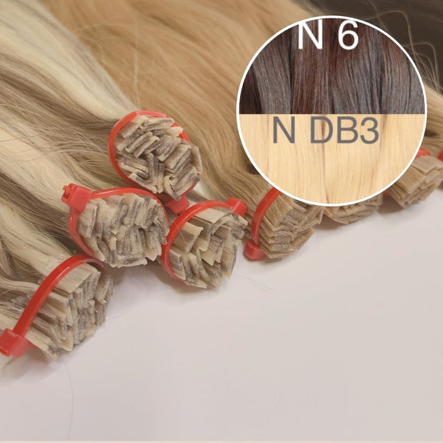 Hot Fusion, Flat Tip Color _6/DB3 GVA hair_One donor line.