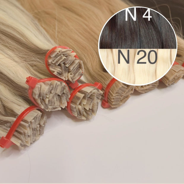 Hot Fusion, Flat Tip Color _4/20 GVA hair_One donor line.