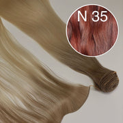 Hair Wefts Hand tied / Bundles Color 35 GVA hair_One donor line.