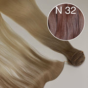 Hair Wefts Hand tied / Bundles Color 32 GVA hair_One donor line.