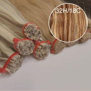 Hot Fusion, Flat Tip Color _32H/18C GVA hair_Luxury line.