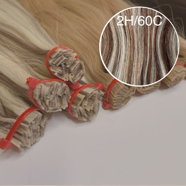 Hot Fusion, Flat Tip Color _2H/60C GVA hair_Luxury line.