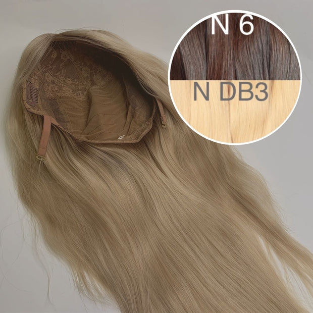 Wigs Color _6/DB3 GVA hair_One donor line.