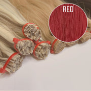 Hot Fusion, Flat Tip Color RED GVA hair_One donor line.