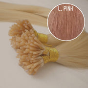 Micro links / I Tip Color L. PINK GVA hair_One donor line.