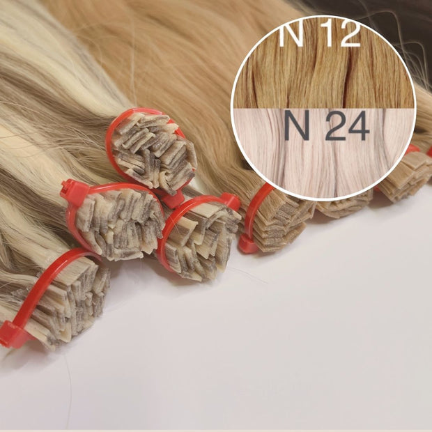 Hot Fusion, Flat Tip Color _12/24 GVA hair_One donor line.