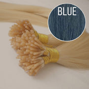 Micro links / I Tip Color BLUE GVA hair_One donor line.