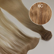 Hair Wefts Hand tied / Bundles Color 6C GVA hair_Luxury line.