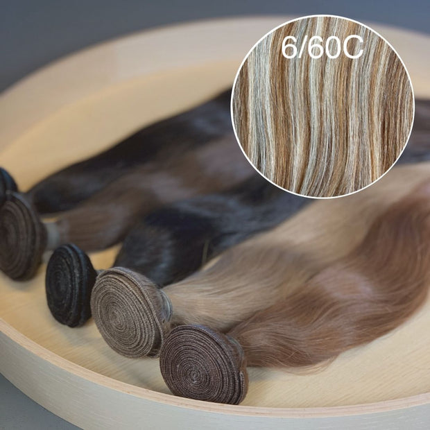 Machine Wefts / Bundles Color _6/60C GVA hair_Luxury line.