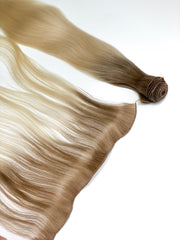 Hair Wefts Hand tied / Bundles Color _2/DB2 GVA hair_One donor line.