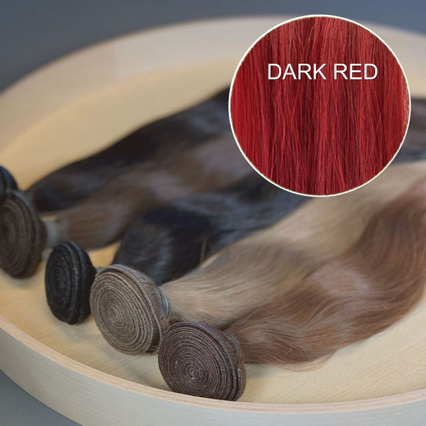 Machine Wefts / Bundles Color DARK RED GVA hair_Luxury line.