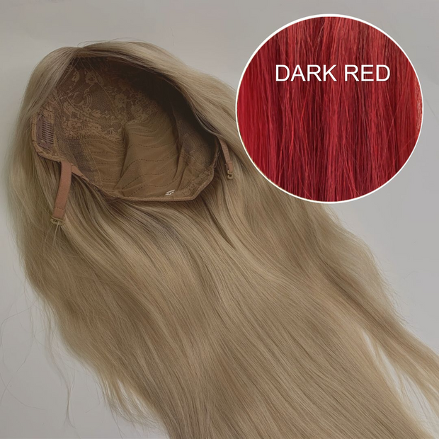 Wigs Color DARK RED GVA hair_Luxury line.